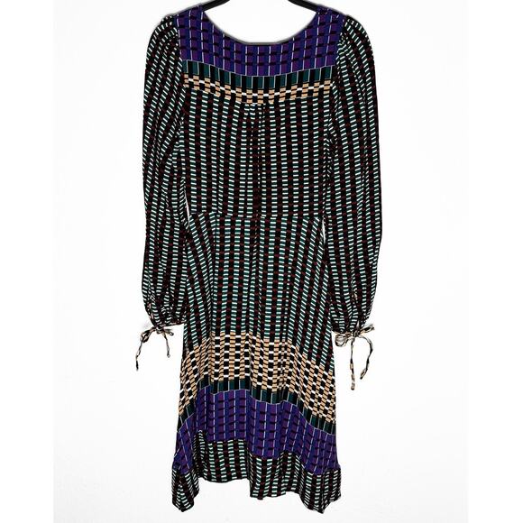 Anthropologie x Maeve Women's Gianna Long Sleeve V Neck Tunic Dress Professional - Picture 5 of 12